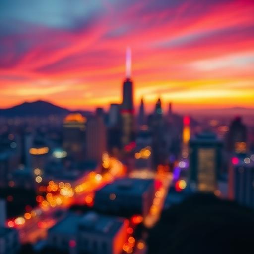 City Lights free AI music track template cover art