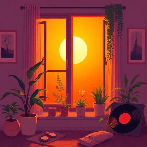 Golden Hour free AI music track template cover art